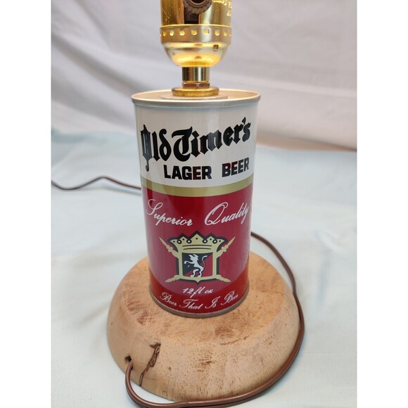 Homemade Older Timers Lager Beer Can Lamp, Light-Works Great! One of A Kind - Picture 3 of 12